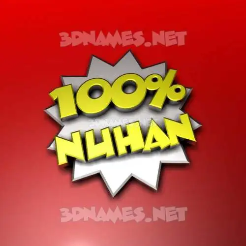 nuhan in 100 Percent style - 3D name wallpaper