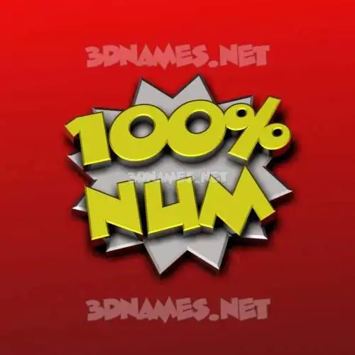 num in 100 Percent style - 3D name wallpaper num in 100 Percent style - 3D name wallpaper
