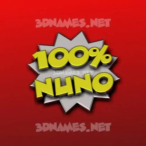 nuno in 100 Percent style - 3D name wallpaper nuno in 100 Percent style - 3D name wallpaper
