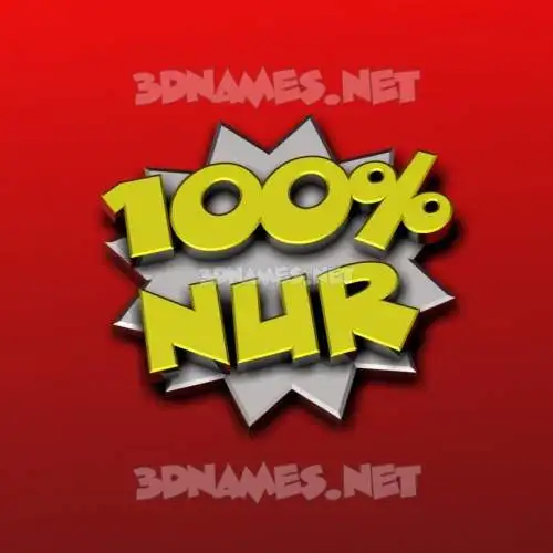 nur in 100 Percent style - 3D name wallpaper nur in 100 Percent style - 3D name wallpaper