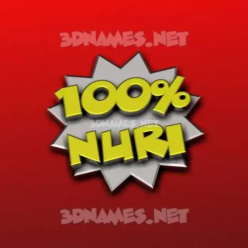 nuri in 100 Percent style - 3D name wallpaper nuri in 100 Percent style - 3D name wallpaper