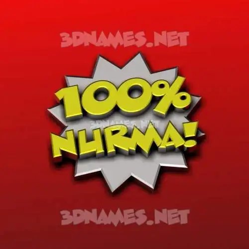 nurma in 100 Percent style - 3D name wallpaper