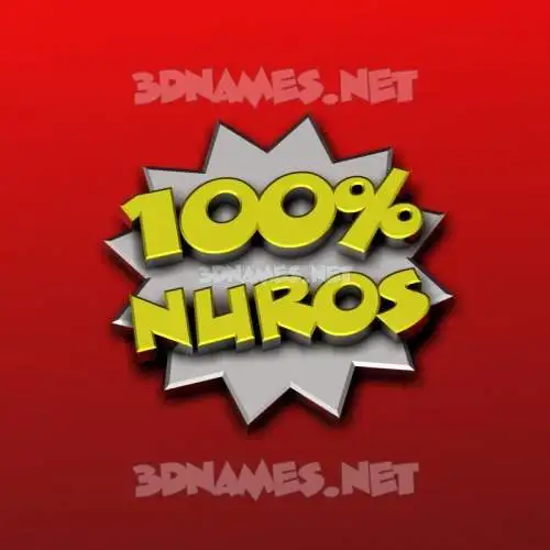 nuros in 100 Percent style - 3D name wallpaper nuros in 100 Percent style - 3D name wallpaper