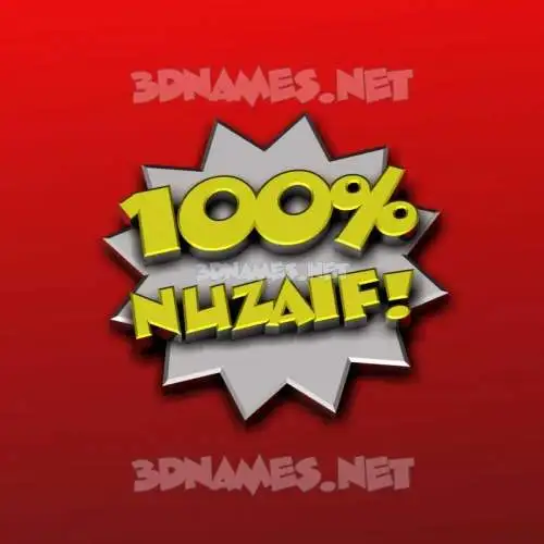 nuzaif in 100 Percent style - 3D name wallpaper nuzaif in 100 Percent style - 3D name wallpaper