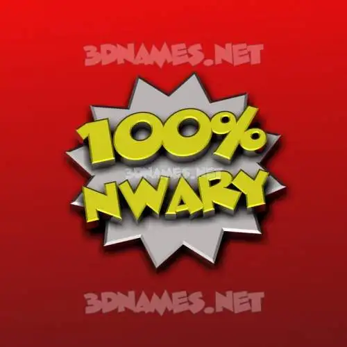 nwary in 100 Percent style - 3D name wallpaper nwary in 100 Percent style - 3D name wallpaper