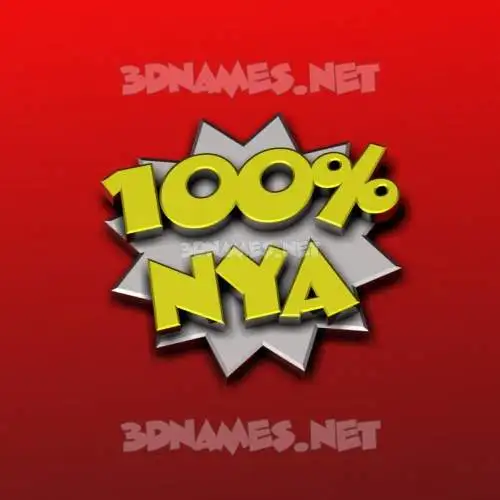 nya in 100 Percent style - 3D name wallpaper