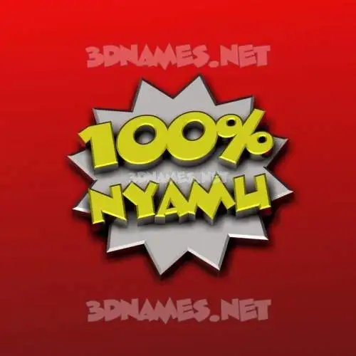 nyamu in 100 Percent style - 3D name wallpaper