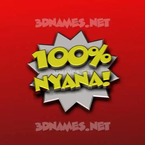 nyana in 100 Percent style - 3D name wallpaper nyana in 100 Percent style - 3D name wallpaper