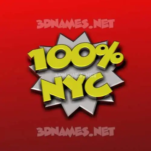 nyc in 100 Percent style - 3D name wallpaper nyc in 100 Percent style - 3D name wallpaper