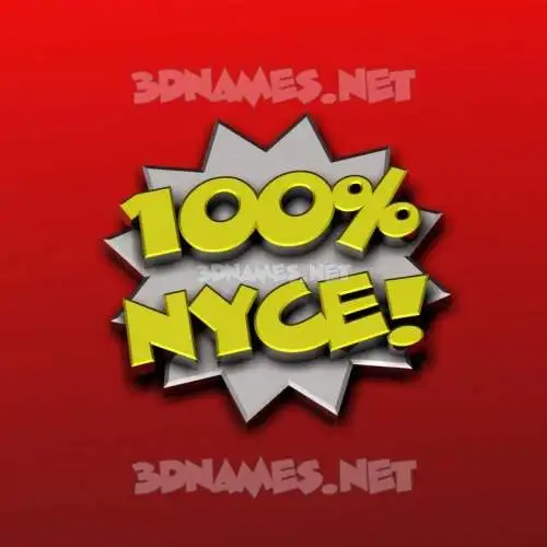 nyce in 100 Percent style - 3D name wallpaper nyce in 100 Percent style - 3D name wallpaper