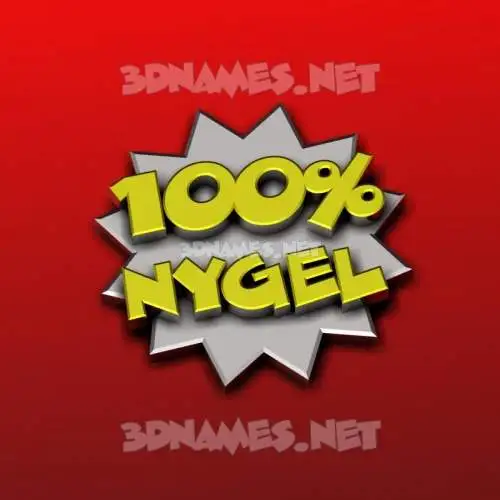 nygel in 100 Percent style - 3D name wallpaper nygel in 100 Percent style - 3D name wallpaper