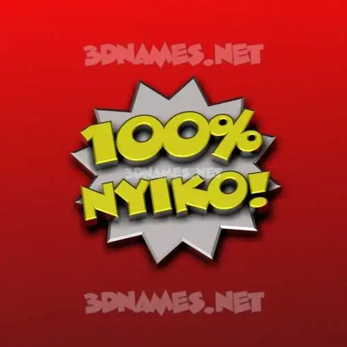 nyiko in 100 Percent style - 3D name wallpaper nyiko in 100 Percent style - 3D name wallpaper