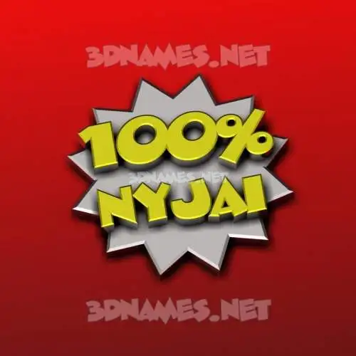 nyjai in 100 Percent style - 3D name wallpaper nyjai in 100 Percent style - 3D name wallpaper