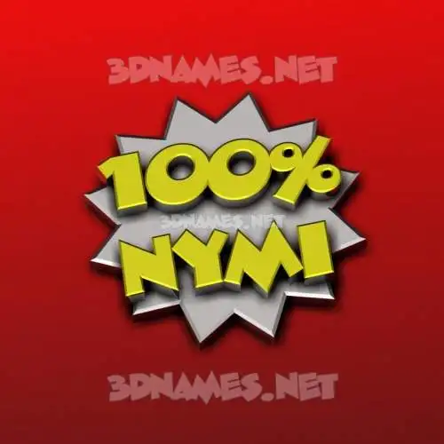nymi in 100 Percent style - 3D name wallpaper nymi in 100 Percent style - 3D name wallpaper