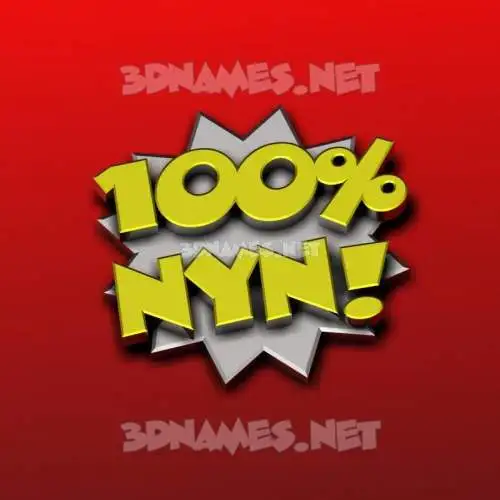 nyn in 100 Percent style - 3D name wallpaper nyn in 100 Percent style - 3D name wallpaper