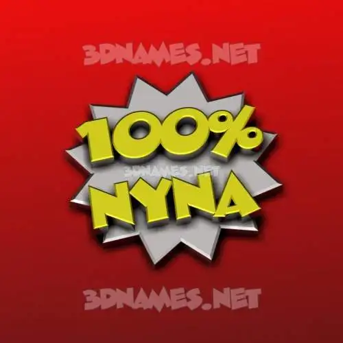 nyna in 100 Percent style - 3D name wallpaper nyna in 100 Percent style - 3D name wallpaper