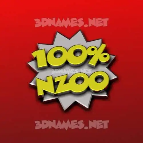 nzoo in 100 Percent style - 3D name wallpaper nzoo in 100 Percent style - 3D name wallpaper