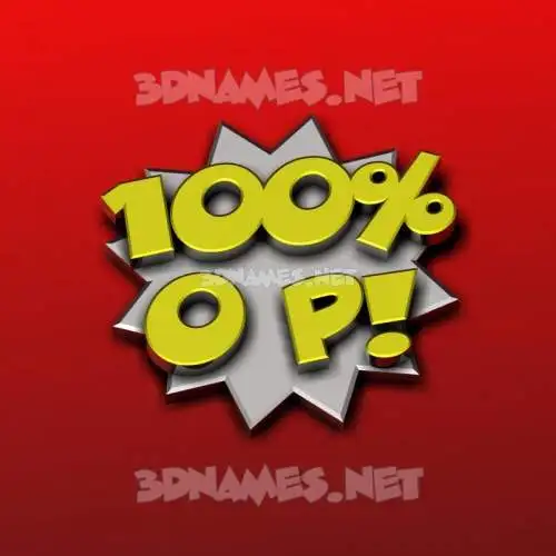 o p in 100 Percent style - 3D name wallpaper o p in 100 Percent style - 3D name wallpaper
