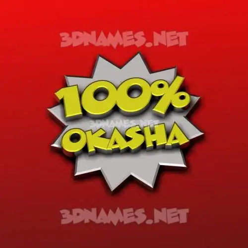 okasha in 100 Percent style - 3D name wallpaper okasha in 100 Percent style - 3D name wallpaper