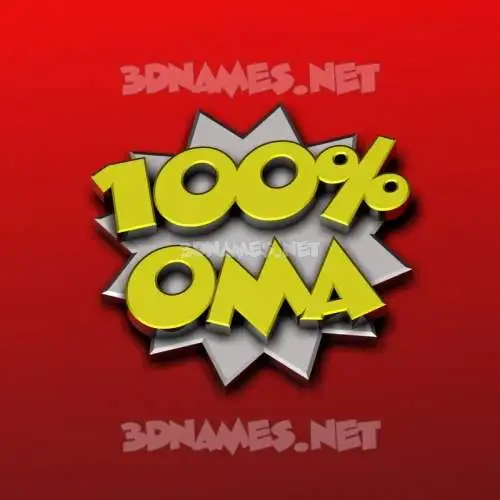 oma in 100 Percent style - 3D name wallpaper oma in 100 Percent style - 3D name wallpaper