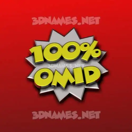 omid in 100 Percent style - 3D name wallpaper omid in 100 Percent style - 3D name wallpaper