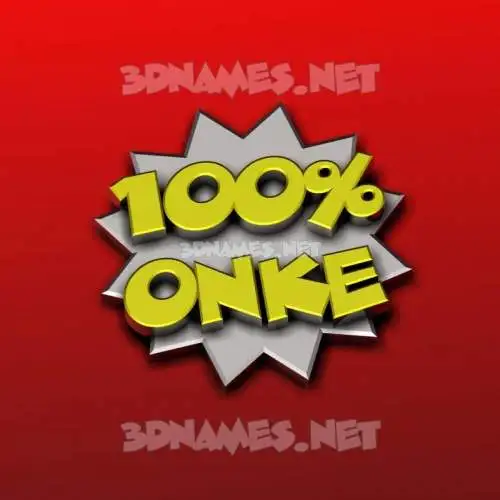 onke in 100 Percent style - 3D name wallpaper onke in 100 Percent style - 3D name wallpaper
