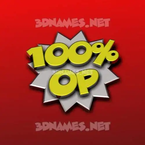 op in 100 Percent style - 3D name wallpaper op in 100 Percent style - 3D name wallpaper