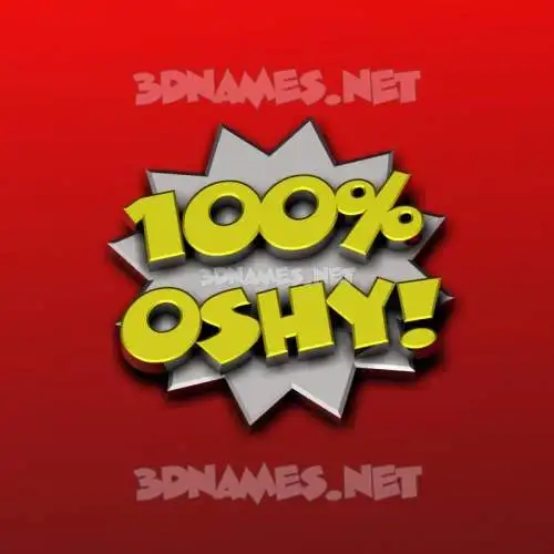 oshy in 100 Percent style - 3D name wallpaper oshy in 100 Percent style - 3D name wallpaper
