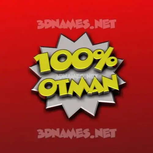 otman in 100 Percent style - 3D name wallpaper