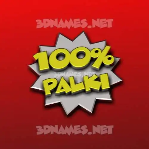 palki in 100 Percent style - 3D name wallpaper