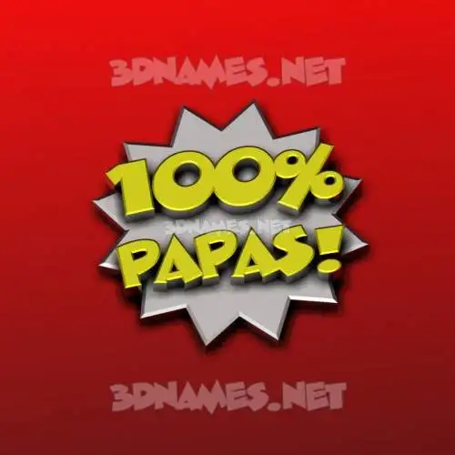 papas in 100 Percent style - 3D name wallpaper papas in 100 Percent style - 3D name wallpaper