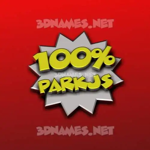 parkjs in 100 Percent style - 3D name wallpaper