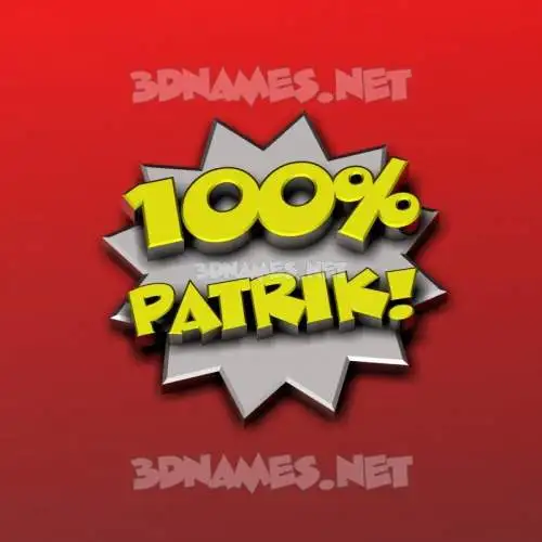patrik in 100 Percent style - 3D name wallpaper patrik in 100 Percent style - 3D name wallpaper