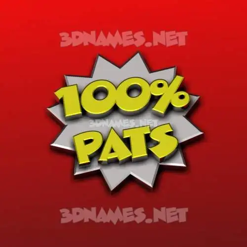 pats in 100 Percent style - 3D name wallpaper pats in 100 Percent style - 3D name wallpaper