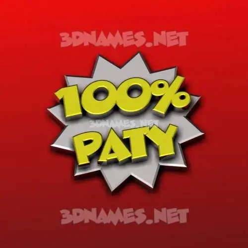 paty in 100 Percent style - 3D name wallpaper