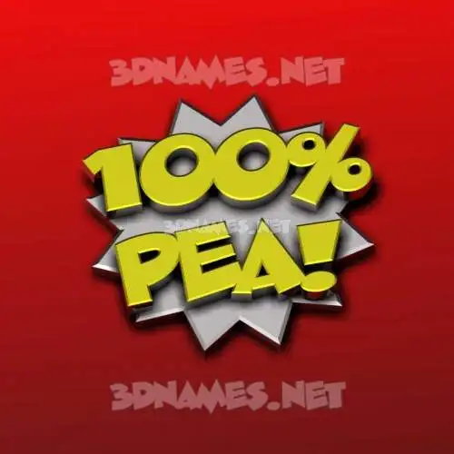 pea in 100 Percent style - 3D name wallpaper