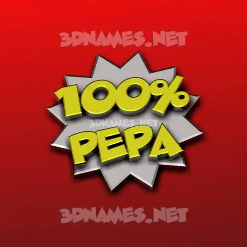 pepa in 100 Percent style - 3D name wallpaper