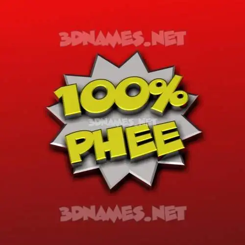phee in 100 Percent style - 3D name wallpaper phee in 100 Percent style - 3D name wallpaper