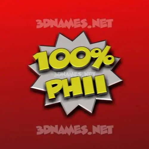 phii in 100 Percent style - 3D name wallpaper phii in 100 Percent style - 3D name wallpaper