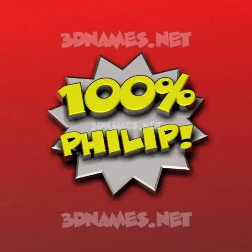 philip in 100 Percent style - 3D name wallpaper philip in 100 Percent style - 3D name wallpaper