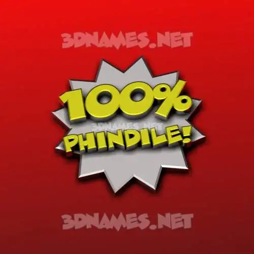 phindile in 100 Percent style - 3D name wallpaper
