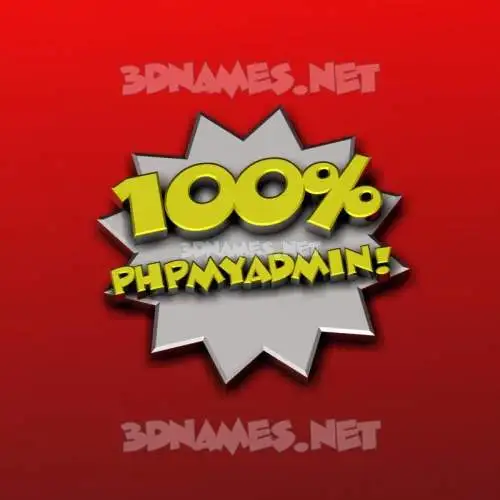 phpmyadmin in 100 Percent style - 3D name wallpaper