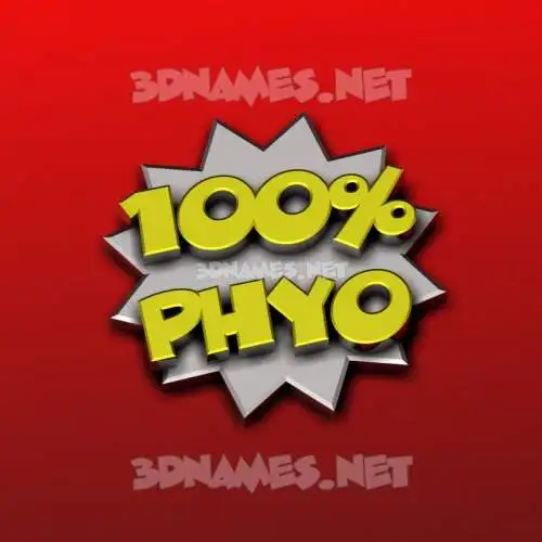 phyo in 100 Percent style - 3D name wallpaper phyo in 100 Percent style - 3D name wallpaper