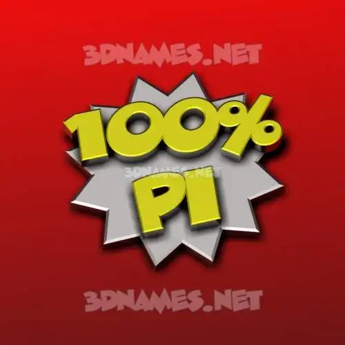 pi in 100 Percent style - 3D name wallpaper pi in 100 Percent style - 3D name wallpaper