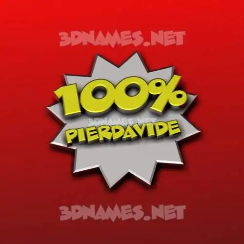 pierdavide in 100 Percent style - 3D name wallpaper