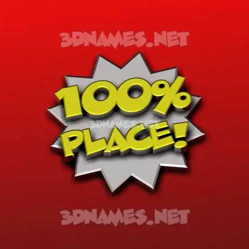 place in 100 Percent style - 3D name wallpaper place in 100 Percent style - 3D name wallpaper