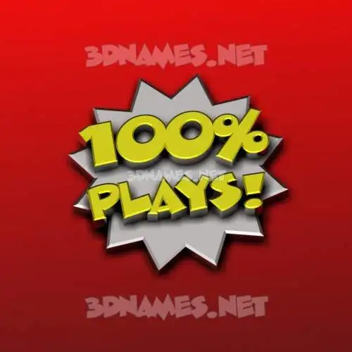 plays in 100 Percent style - 3D name wallpaper plays in 100 Percent style - 3D name wallpaper