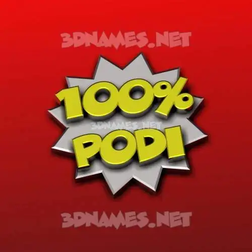 podi in 100 Percent style - 3D name wallpaper