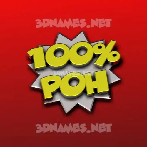 poh in 100 Percent style - 3D name wallpaper poh in 100 Percent style - 3D name wallpaper