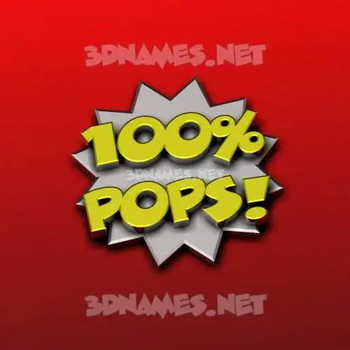 pops in 100 Percent style - 3D name wallpaper pops in 100 Percent style - 3D name wallpaper